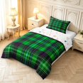 thumbnail image 2 of Manfei Geometric Check Twin Comforter Sets,Classic Plaid Bedding Set,Green Black Purple,Christmas Reversible,2 Pieces,1 Comforter and 1 Pillowcase,2 Pieces,1 Comforter and 1 Pillowcase, 2 of 7
