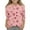 Pink, variant on Toddler & Girls Soft Breathable Knit 3/4 Sleeve Top Valentine-Themed Angel Wing Heart Print Casual Daily Wear Comfortable Fashion Pullover Sweet Holiday-Style Kids Shirt Multiple Sizes