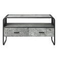 thumbnail image 2 of Modern Style Concrete Grey And Black Tv Stand, Accommodates Up To 42-inch Tvs Elegant 2 Stand For A Chic Entertainment Space, 2 of 4