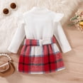 thumbnail image 4 of BLVB Toddler Baby Girl Fall Winter Outfit Long Sleeve Knitted Ruffle Shirt Sweater Top Mini Skirt 2PCS Kids Clothes Set, 4 of 4