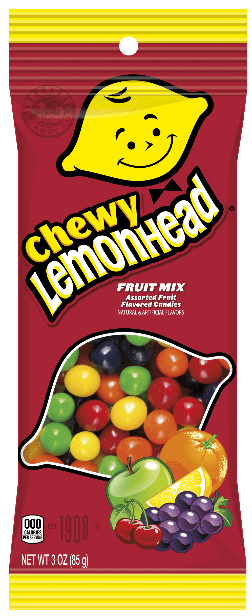 Chewy Lemonhead Fruit Mix Candy, 3 Ounce Bag