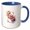 Blue/White, variant on 3drose, Splendid Letter S. Floral Monogram, Decorated with Rose Flowers Art, 11oz Magic Transforming Mug