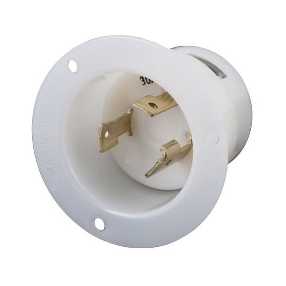Marinco Power Products 305FI 30A 125V 2P3W (L5-30R) Standard NEMA Flanged Inlet