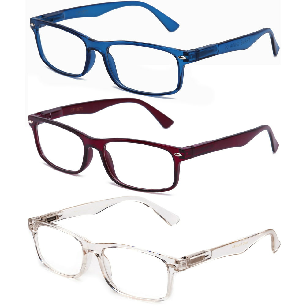 3 Pack Newbee Fashion Light Style Comfortable Stylish Simple Reading Glasses 3 50 Walmart