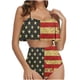 thumbnail image 1 of Trajes de baño Amzcrzy Tankini para mujer, trajes de baño, traje de baño de bikini con control de abdomen, conjunto de traje de baño con volantes para mujer, multicolor, L, 1 of 5