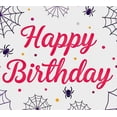 thumbnail image 3 of Happy Birthday Banner with Spider Webs Bats and Stars Elements Party Backdrop Decorations for Birthday Party Photography Props Decor Party Supplies, 3 of 6