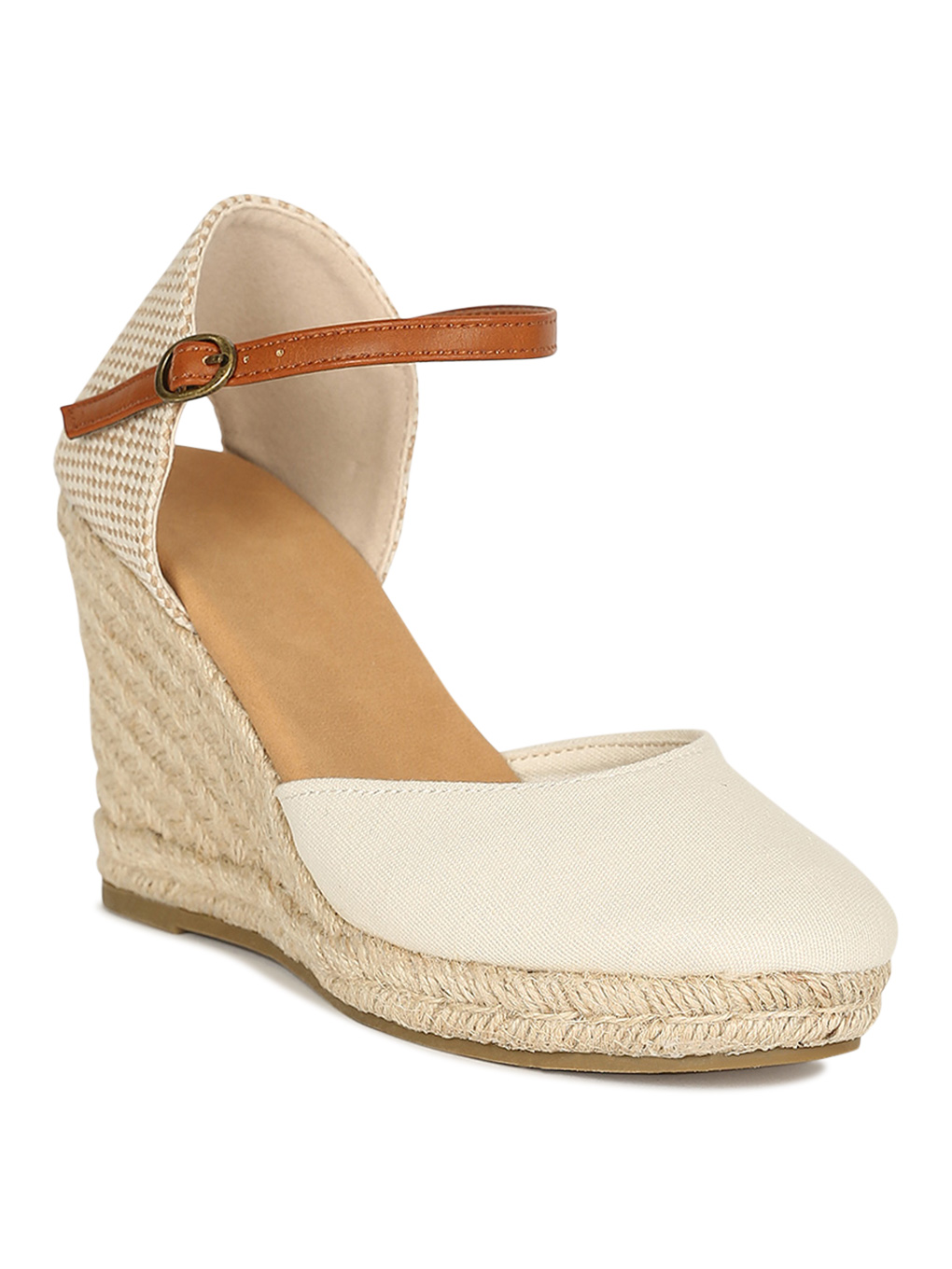 round toe espadrille wedge