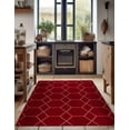 thumbnail image 4 of Unique Loom Trellis Frieze Collection Area Rug - Geometric (3' 3" x 5' 3" Rectangle Red/Ivory), 4 of 7