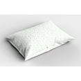 thumbnail image 2 of Ambesonne Feather Pillow Sham 2 Pack, Soft Toned Hippie Pattern, 26"x20", Mint Green and White, 2 of 3