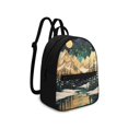 thumbnail image 2 of Eheartsgir Snowy Mountain Night Pattern Small Backpack for Hiking Shopping, Lightweight Zipper Back Pack Polyester Adjustable Strap Daypack Backpack, 2 of 8