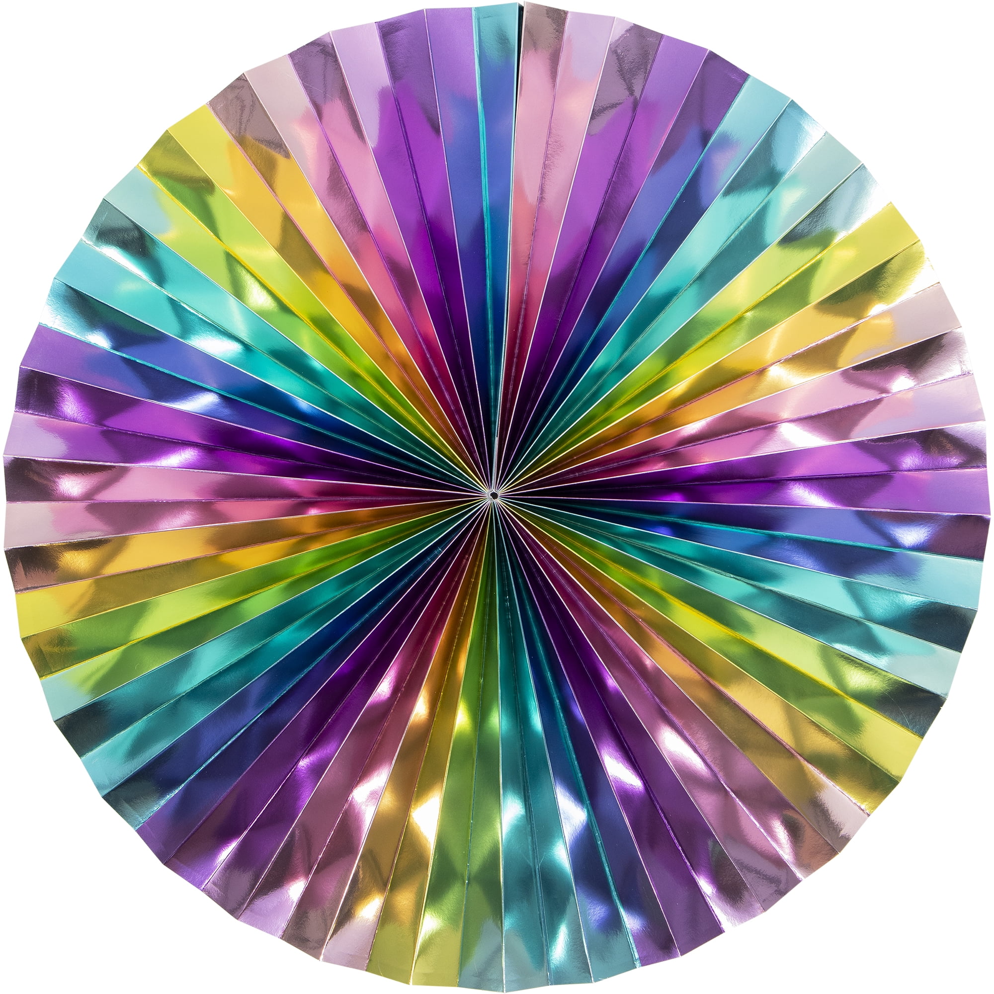 Pastel Foil Paper Fan Decorations For Party, 3 Count Multicolor by Way to Celebrate