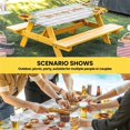 thumbnail image 6 of Sunflower Table Cloths for 3 Foot Rectangle Tables, Summer Botanical Checkered Yellow Floral Patio Waterproof Elastic Fitted Tablecloths, Washable Rectangular Table Cover for Camping, 6 of 8