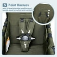 thumbnail image 5 of UBesGoo Wagon Stroller for 2 Kids, High Seat & 5 Point Harness, Foldable All-Terrain Wagon for Toddler with Removable Canopy, Adjustable Handlebar, Large Storage Bag, Green, 5 of 9