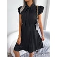 thumbnail image 5 of Spring And Summer Women's Dress, Elegant Lace-up Waist, Large Hem Pleated Skirt, 5 of 7