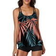 Tankini for Women with Boy Shorts Floral Print Tankini Tops High Waist