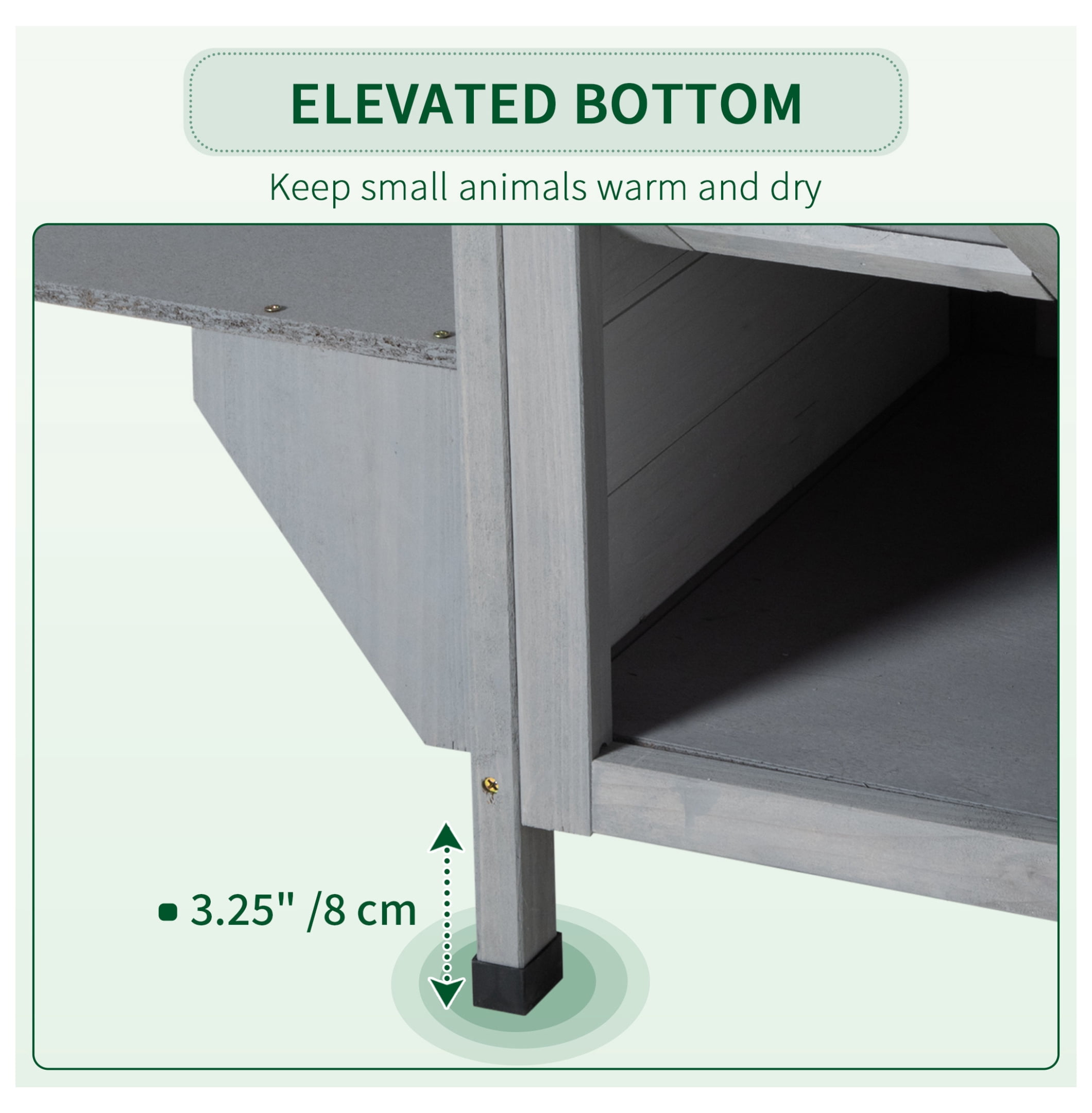 2-story Cat House Outdoor, Weatherproof Wooden Cat Enclosure for Feral Cats with Escape Door, Openable Roof, Jumping Platforms, White