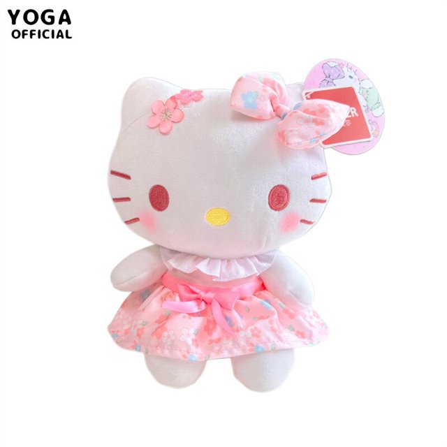 Sanrio Pachacco-muñeco de peluche de Hello Kitty Kuromi My Melody, muñeco Kawaii de flor de melocotón, peluche suave, sofá, almohada, regalos para niños