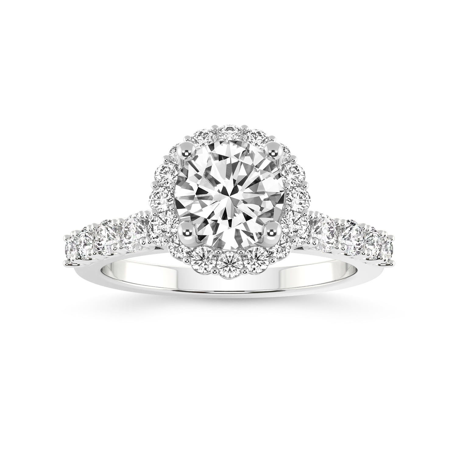 3 Carat IGI Certified Round Shape Lab Grown Diamond Engagement Ring