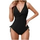 thumbnail image 1 of Traje de baño de moda para mujer, traje de baño con cuello en V y tirantes, traje de baño de nailon para mujer, 1 of 4