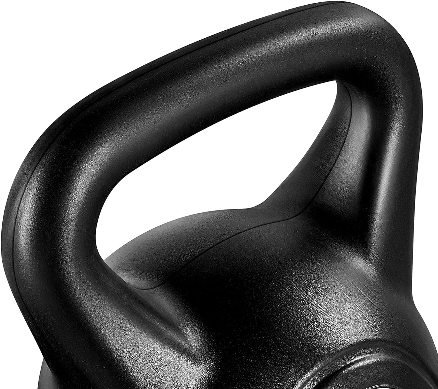 LEHOME 25lbs Kettlebell Weight w/HDPE Coated & Wide Flat Base, Kettle Bell Weights w/Ergonomic Handle for Home Gym Fitness Workout Bodybuilding Weight Lifting, Black