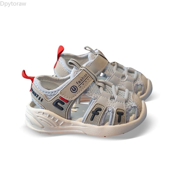 Dpytoraw Toddler Boys And Girls Breathable Quick Drying Mesh Sports Beach Sandals Lightweight Closed Toe Sandals Toddler Sandals Closed Toe Size US:5