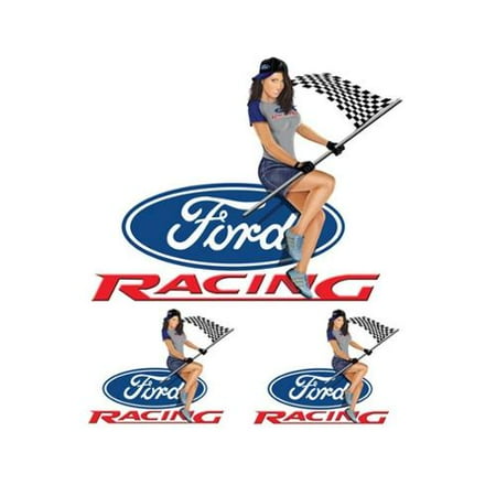 Lethal Threat Ford Racing  Mustang Girl  Decal Sticker  Car 