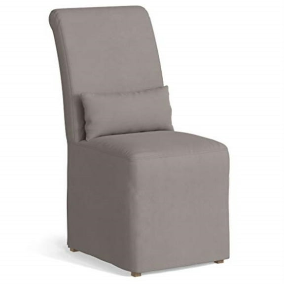 Sunset Trading Newport 20" Fabric Slipcovered Dining Chair in Gray