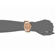 Akribos XXIV Womens Quartz Multifunction Resin Chain Watch - Bone/Rose