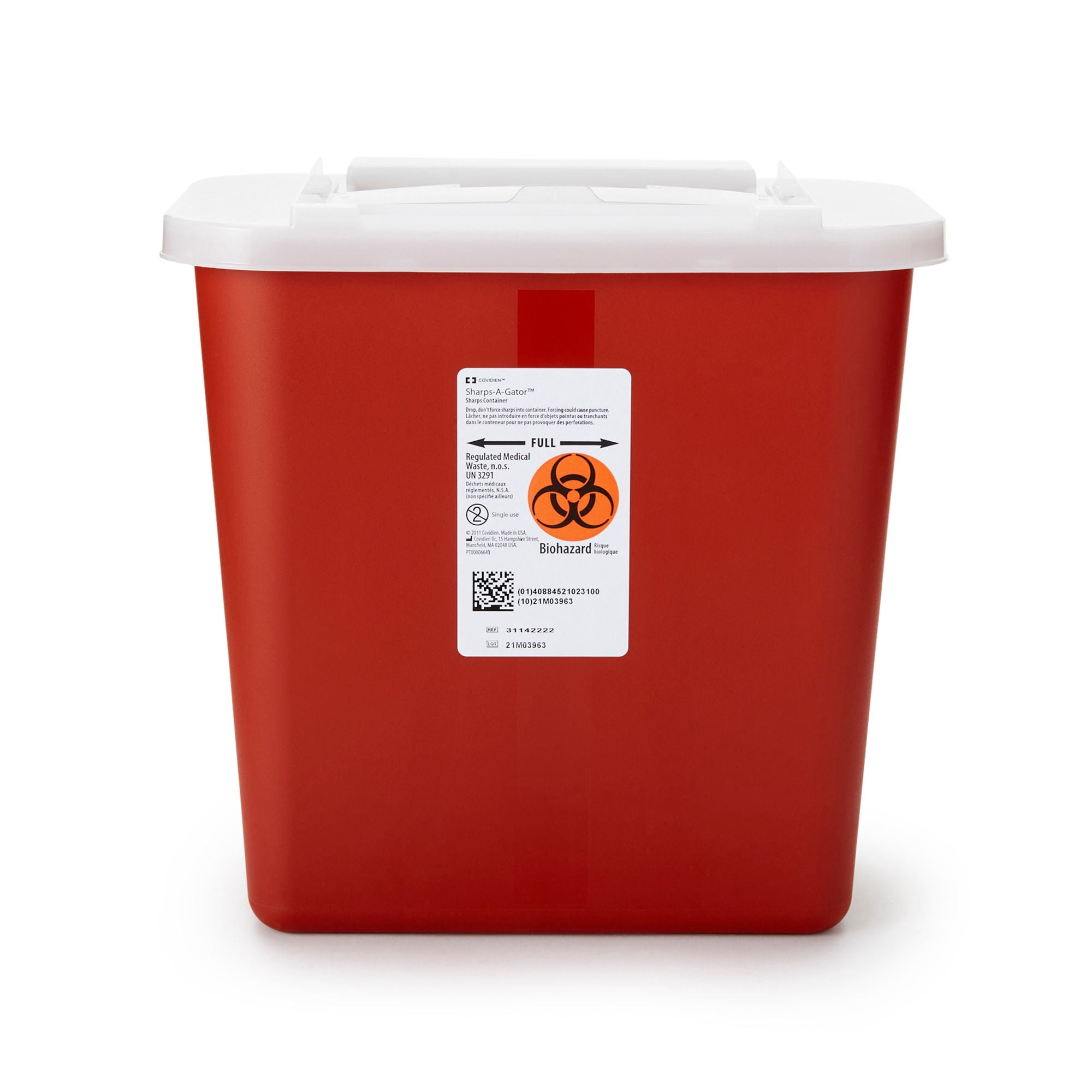 Sharps-A-Gator Sharps Container 2 gal. Vertical Entry Case of 20