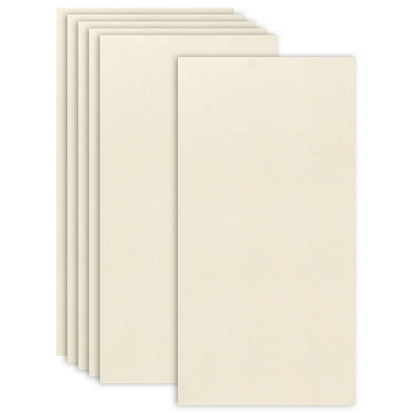 Uxcell 6PCS Birch Plywood Sheets 12 x 24 x 1/8 Inch Durable Wood Panels for Laser Cutting & Engraving