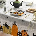 thumbnail image 4 of Halloween Tablecloth 60x102 Inch Rectangular, Jack-O-Lantern Pumpkin Cobweb Scary Themed Washable Table Cover for Party Picnic Dinner Decor, 4 of 6