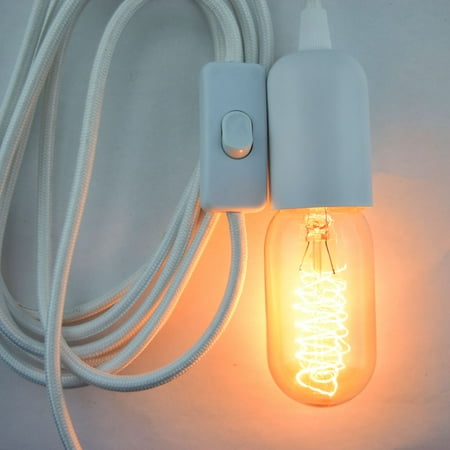 Fantado Modern Metal White Pendant Light Lamp Cord W Braided Cloth Switch 11 Ft By Paperlantern Fantado Modern Metal White Pendant Light Lamp Cord W Braided Cloth Switch 11 Ft By Paperlantern