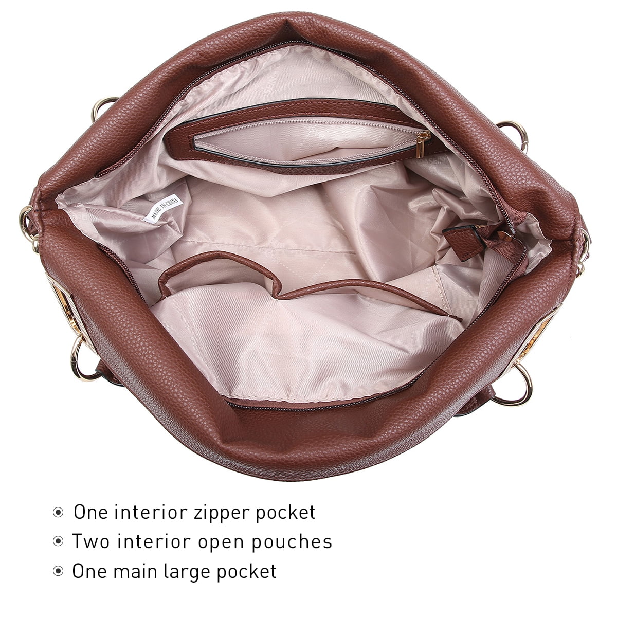 Dasein Hobo Bags for Women Soft Faux Leather Purses and Handbags Large Hobo Purse Shoulder Bag with Rhinestones