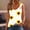 White, variant on USSUMA Women's Printed Round Neck Casual Printed Sleeveless Suspender Top WOW finds Yellow XXL
