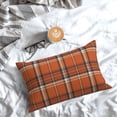 thumbnail image 3 of Fall Pillow Covers 12 x 20 Inch Set of 2 Autumn Orange Navy Blue Plaid Throw Pillows Outdoor Decorative Harvest Thanksgiving Pillowcases Linen Cushion Cases for Farmhouse Home Bed Sofa Couch, 3 of 6