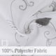 thumbnail image 3 of Cortinas cortas blancas de 61 cm de largo para ventanas pequeñas, diseño de pompones florales bordados, semitransparentes, para baño, con bolsillo para barra, para sala de estar y dormitorio, 66 cm, 3 of 8