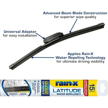 Rain-X Latitude Water Repellency 15" 2-in-1 Windshield Wiper Blade