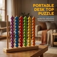 thumbnail image 2 of Color Sorting Stacking Toys, Color Matching Puzzle Game, Wooden Sorting & Stacking Toys for Family Game Night, Easter Basket Stuffers, 2 of 8