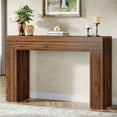 thumbnail image 4 of 55-Inch Farmhouse Console Table, Narrow Long Sofa Table Behind The Couch, Walnut, 4 of 8