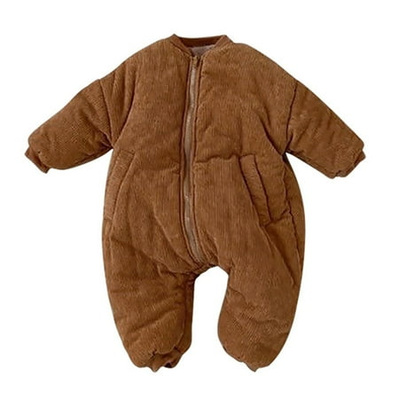 

Baby Girls Boys Romper Winter Warm Thick Cotton Padded Long Sleeve Romper Jumpsuit Clothes Coat Jacket