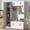 White, variant on DTTRA 79 Inch Tall Modern Hall Tree with Shoe Storage 4-in-1 Entryway Bench with 6 Storage Cabinets and 4 Coat Hooks Large Mudroom Organizer with Adjustable Shelf for Hallway Living Room White