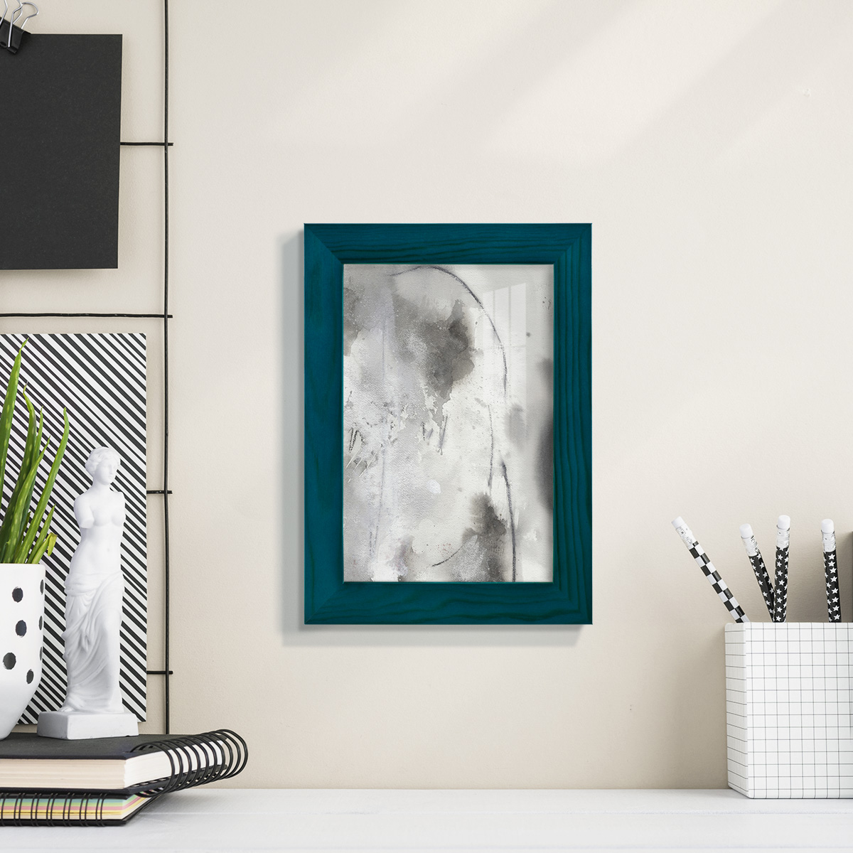Mystical Objects IV - Framed Print w/glass - Ocean Blue