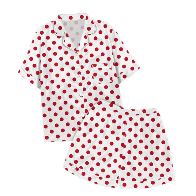 WEAIXIMIUNG Ensemble de Pyjama pour Enfants, Décontracté, Imprimé, Chemise à Boutons à Manches Courtes, Short, Ensemble de Pyjama, Pyjamas à Imprimé d'Animaux Mignons, 10-11 Ans