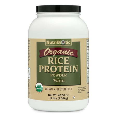 NutriBiotic Organic Rice Protein Powder, Plain, 3 lb (1.36 kg)