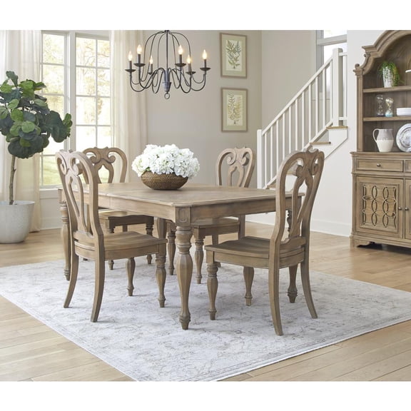 Liberty Furniture Industies, INC Magnolia Manor Opt 5 Piece Rectangular Table Set - Weathered Bisque