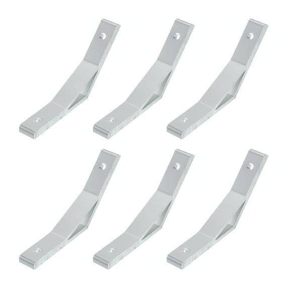 6Pack 135 Degree Angle Aluminum Profile Corner Brackets Joint Connectors for 2020 Series (Silver White)