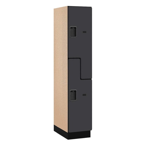 15" Wide Double Tier 'S' Style Designer Wood Locker - 1 Wide - 6 Feet High - 21 Inches Deep - Maple