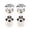 Blue, variant on Stainless Steel Luminous Round CZ Screw Back Stud Earrings Six Prong Piercing Ear Jewelry for Party Club Men Women