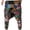 Multicolor, variant on IROINNID Men's Harem Pants Print Lace Mid Waist Bloomers Pants Crotch Trousers Comfort Waist Pants