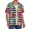 thumbnail image 2 of Sikiie Trendy Colorful Pineapples Men's Wrinkle Free Untucked Cuban Shirt Business Casual Button Down Shirts Short Sleeve Shirt3X-Large, 2 of 5